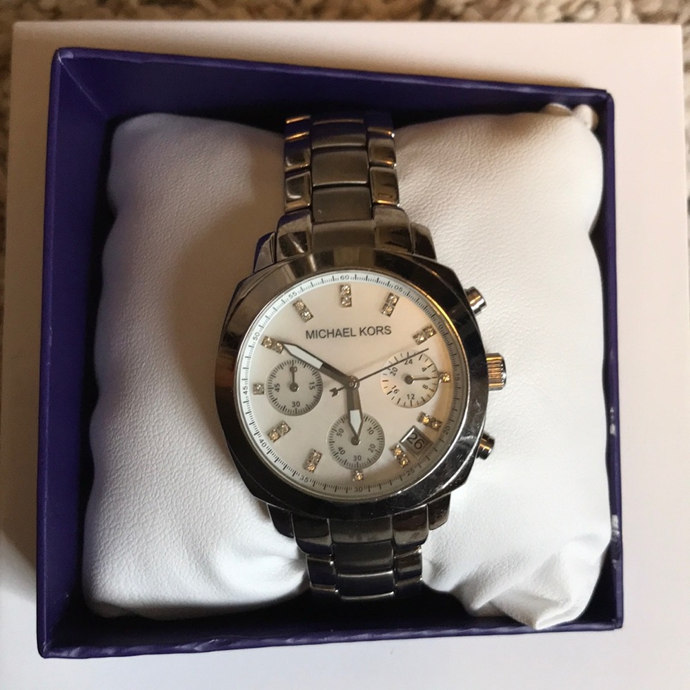 Michael Kors Watch Silver “Diamond Bling Watch”